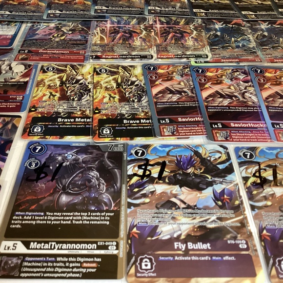 110 Digimon Card lot of 110 cards 38 foils and 82 non Foil cards - Picture 12 of 16